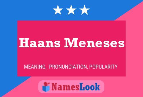 Haans Meneses Naam Poster