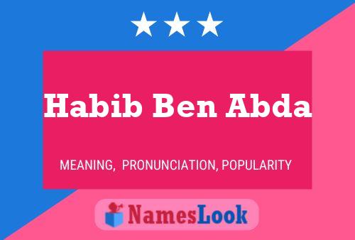 Habib Ben Abda Naam Poster