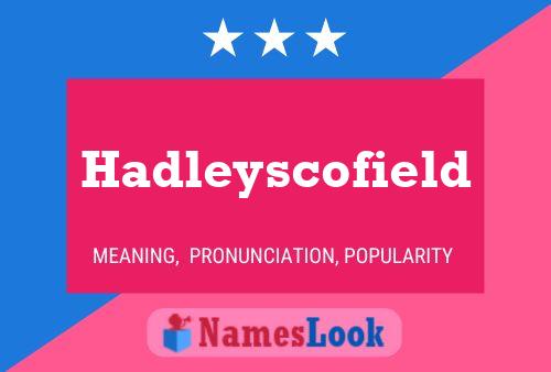 Hadleyscofield Naam Poster