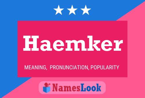 Haemker Naam Poster