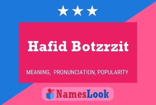 Hafid Botzrzit Naam Poster