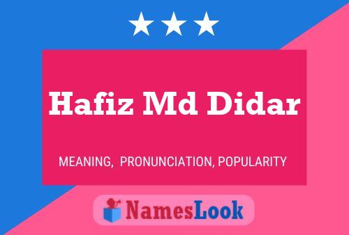 Hafiz Md Didar Naam Poster