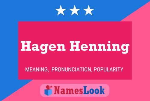 Hagen Henning Naam Poster