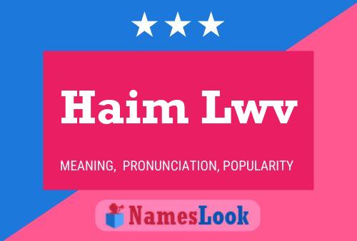 Haim Lwv Naam Poster