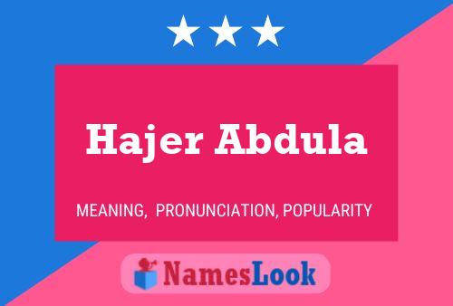 Hajer Abdula Naam Poster