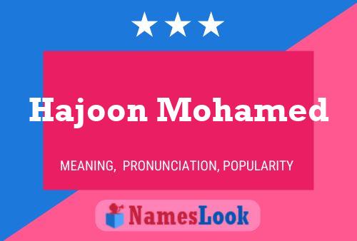 Hajoon Mohamed Naam Poster