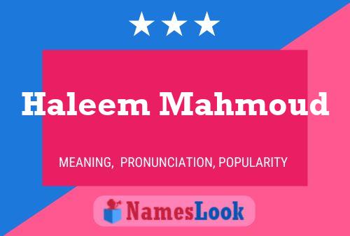 Haleem Mahmoud Naam Poster