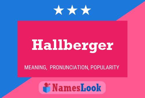 Hallberger Naam Poster