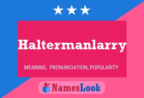 Haltermanlarry Naam Poster