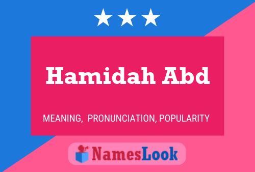 Hamidah Abd Naam Poster