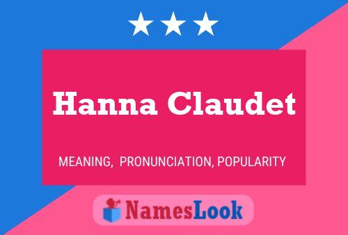 Hanna Claudet Naam Poster