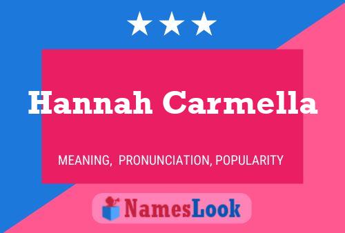 Hannah Carmella Naam Poster