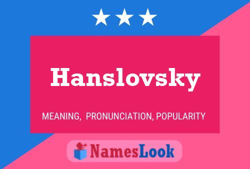 Hanslovsky Naam Poster