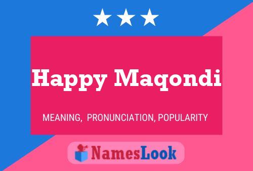 Happy Maqondi Naam Poster