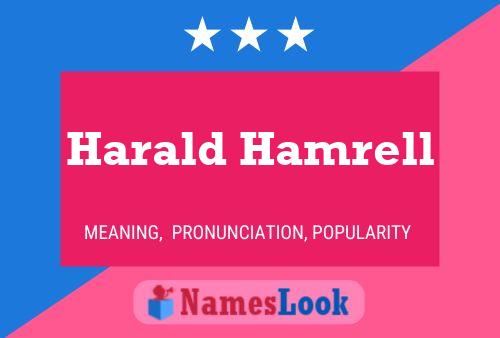 Harald Hamrell Naam Poster