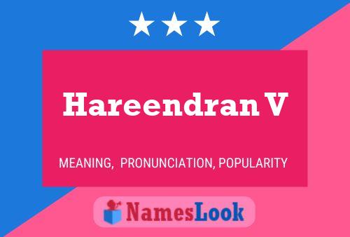 Hareendran V Naam Poster