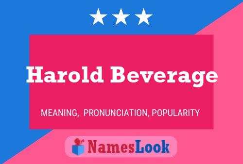 Harold Beverage Naam Poster