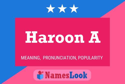 Haroon A Naam Poster