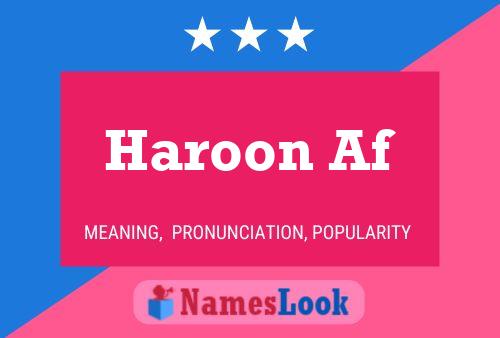 Haroon Af Naam Poster