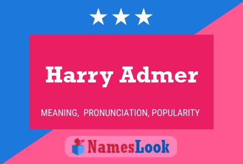 Harry Admer Naam Poster