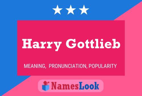 Harry Gottlieb Naam Poster