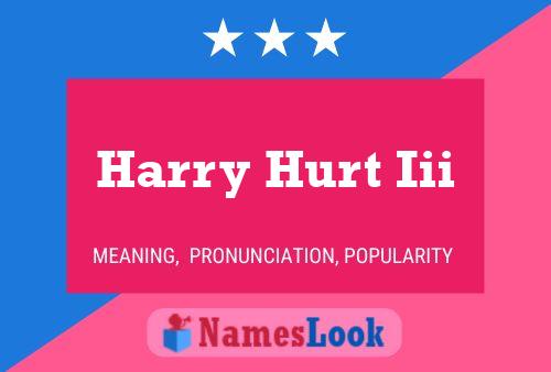 Harry Hurt Iii Naam Poster