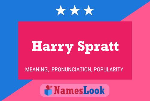 Harry Spratt Naam Poster