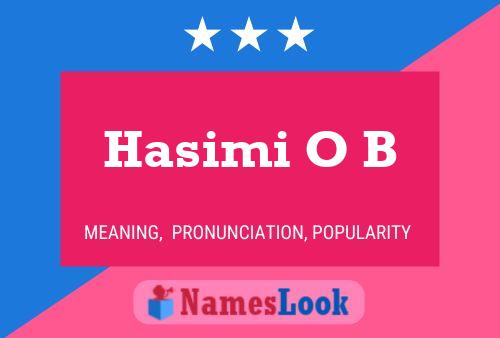 Hasimi O B Naam Poster