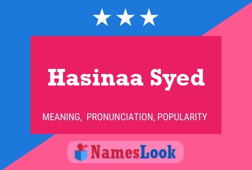 Hasinaa Syed Naam Poster