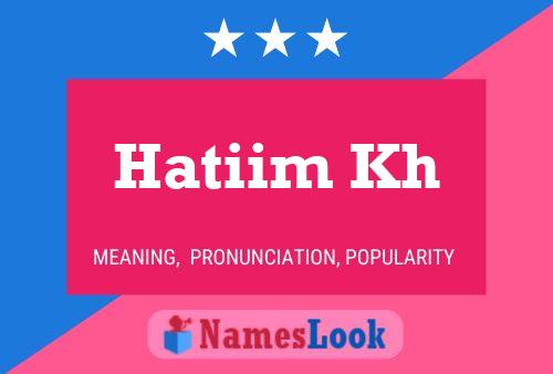 Hatiim Kh Naam Poster