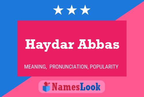 Haydar Abbas Naam Poster