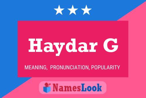 Haydar G Naam Poster