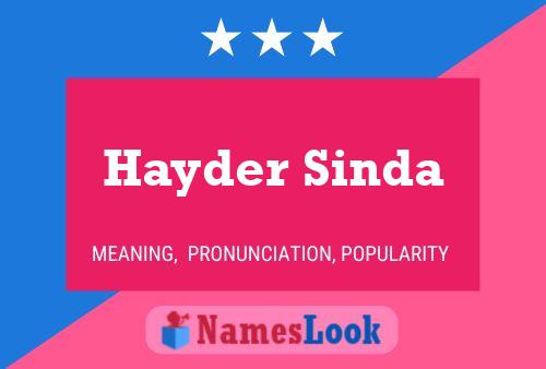 Hayder Sinda Naam Poster