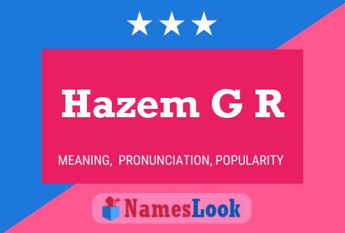 Hazem G R Naam Poster