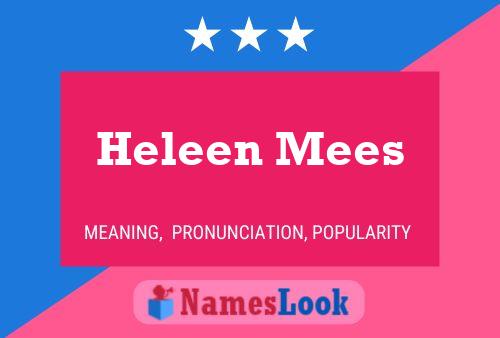 Heleen Mees Naam Poster