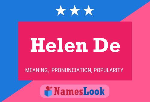 Helen De Naam Poster