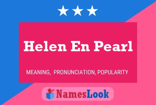 Helen En Pearl Naam Poster