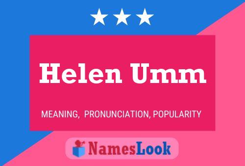 Helen Umm Naam Poster