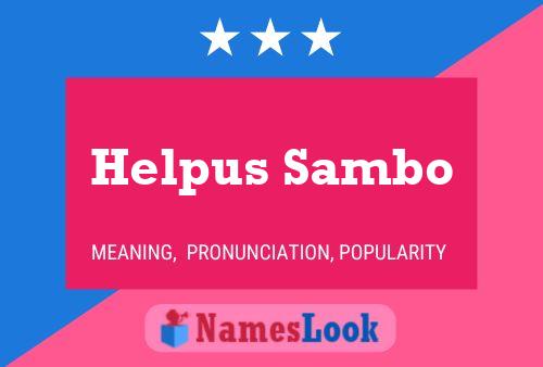 Helpus Sambo Naam Poster