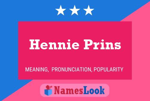 Hennie Prins Naam Poster