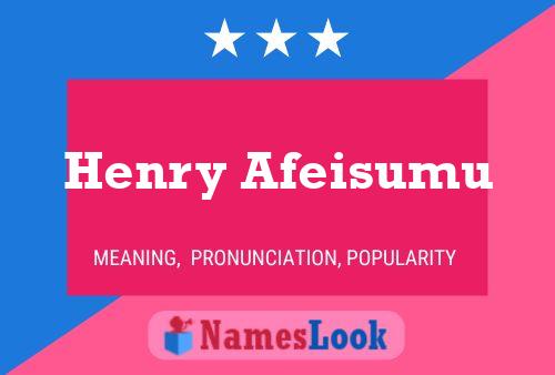 Henry Afeisumu Naam Poster