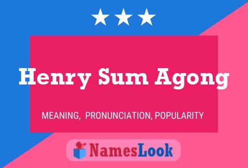 Henry Sum Agong Naam Poster