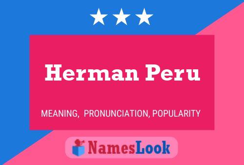 Herman Peru Naam Poster