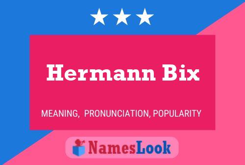 Hermann Bix Naam Poster