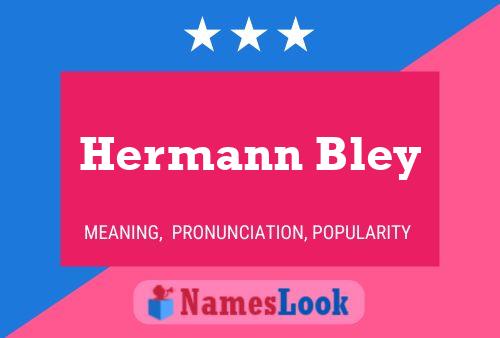 Hermann Bley Naam Poster