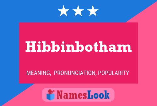 Hibbinbotham Naam Poster