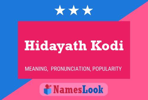 Hidayath Kodi Naam Poster