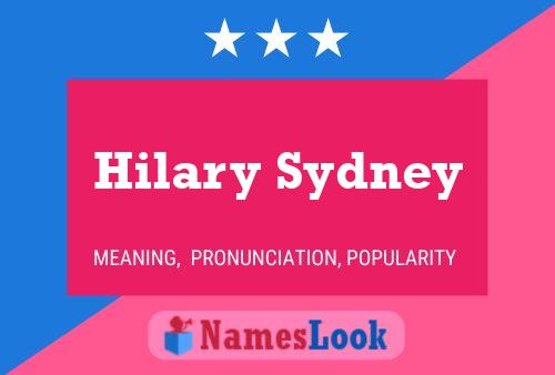 Hilary Sydney Naam Poster