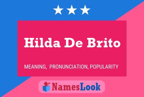 Hilda De Brito Naam Poster