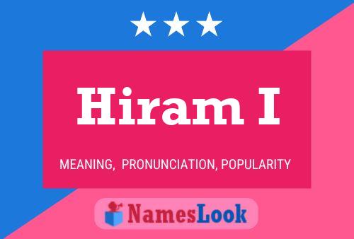 Hiram I Naam Poster